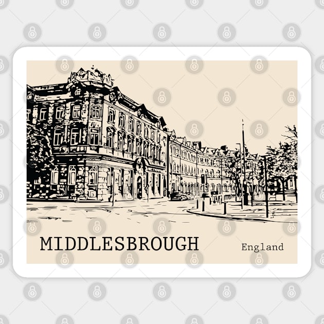 Middlesbrough England Sticker by Lakeric